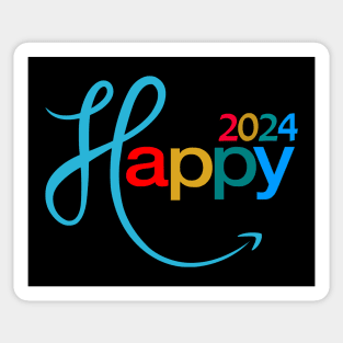 Happy Colorful 2024 Sticker